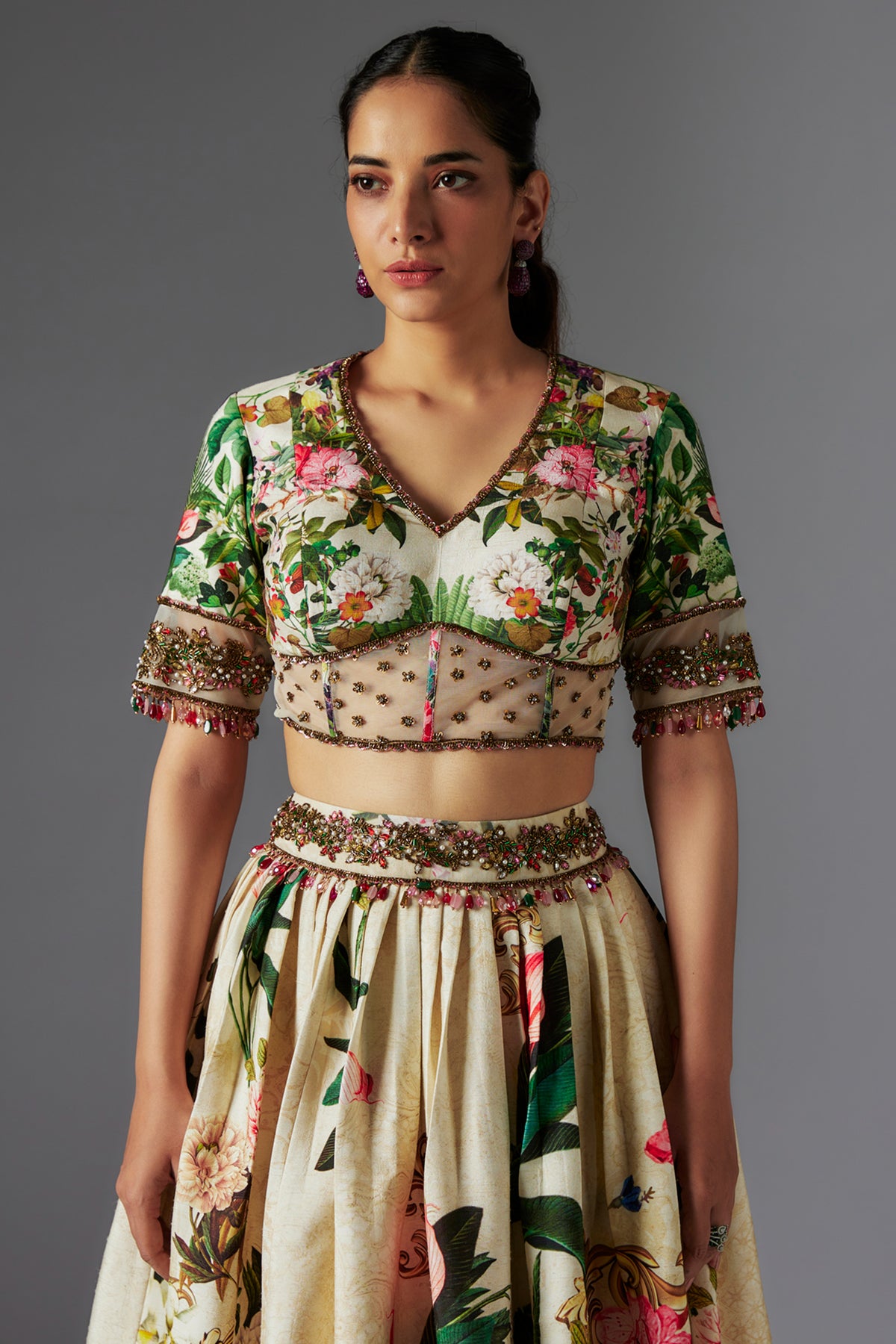 Botanical Printed Lehenga Set