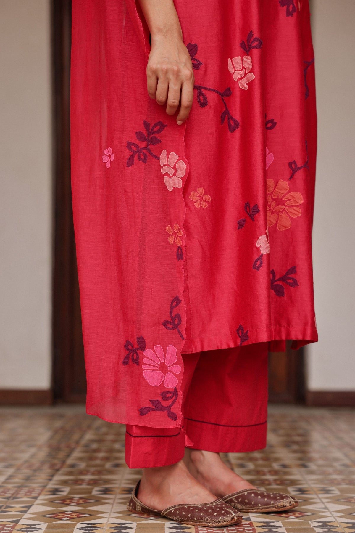 Rosewood Applique Kurta Set