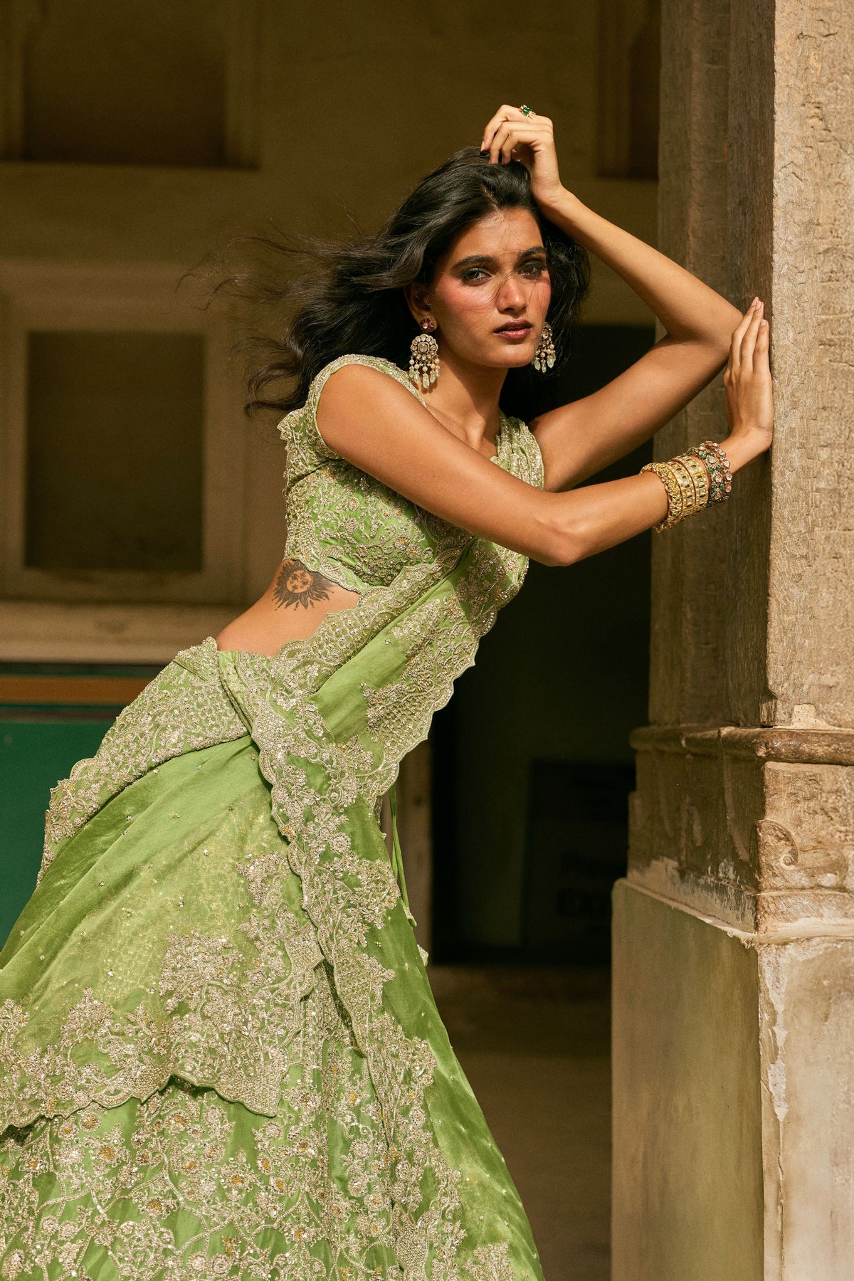 Green Riti Lehenga Set