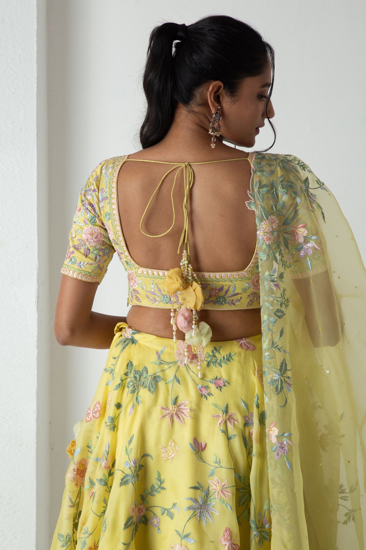 Yellow Sora Lehenga Set