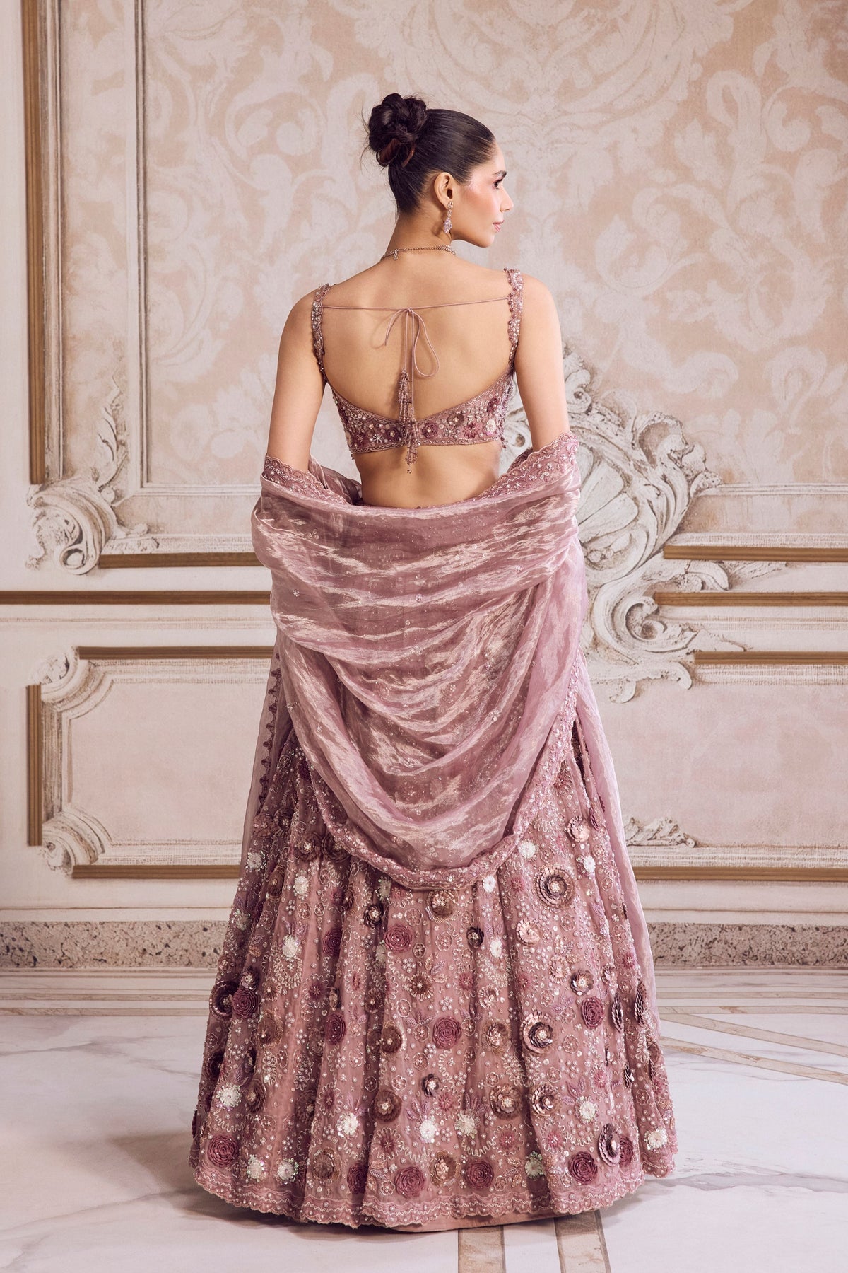 Champagne Rose Lehenga Set