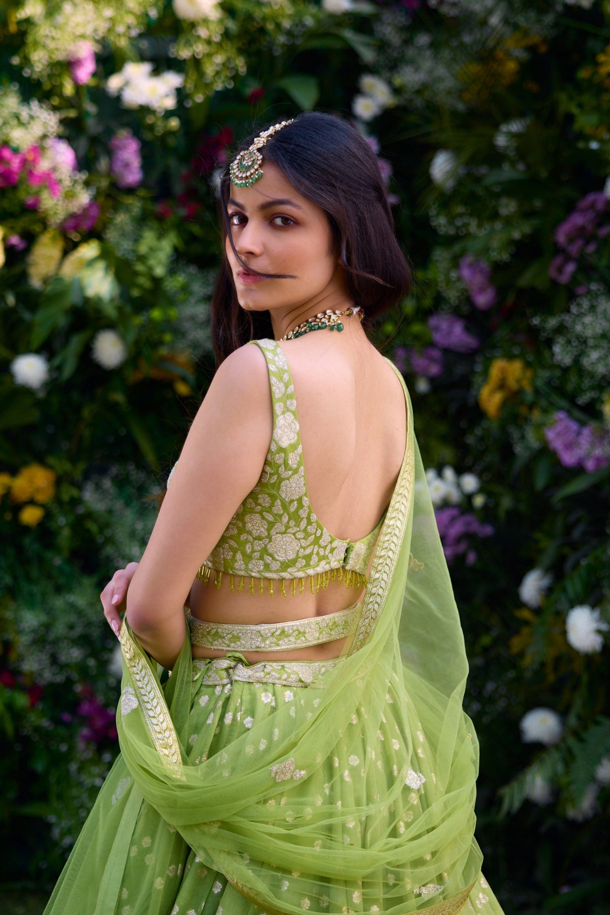 Irish Green Lehenga Set