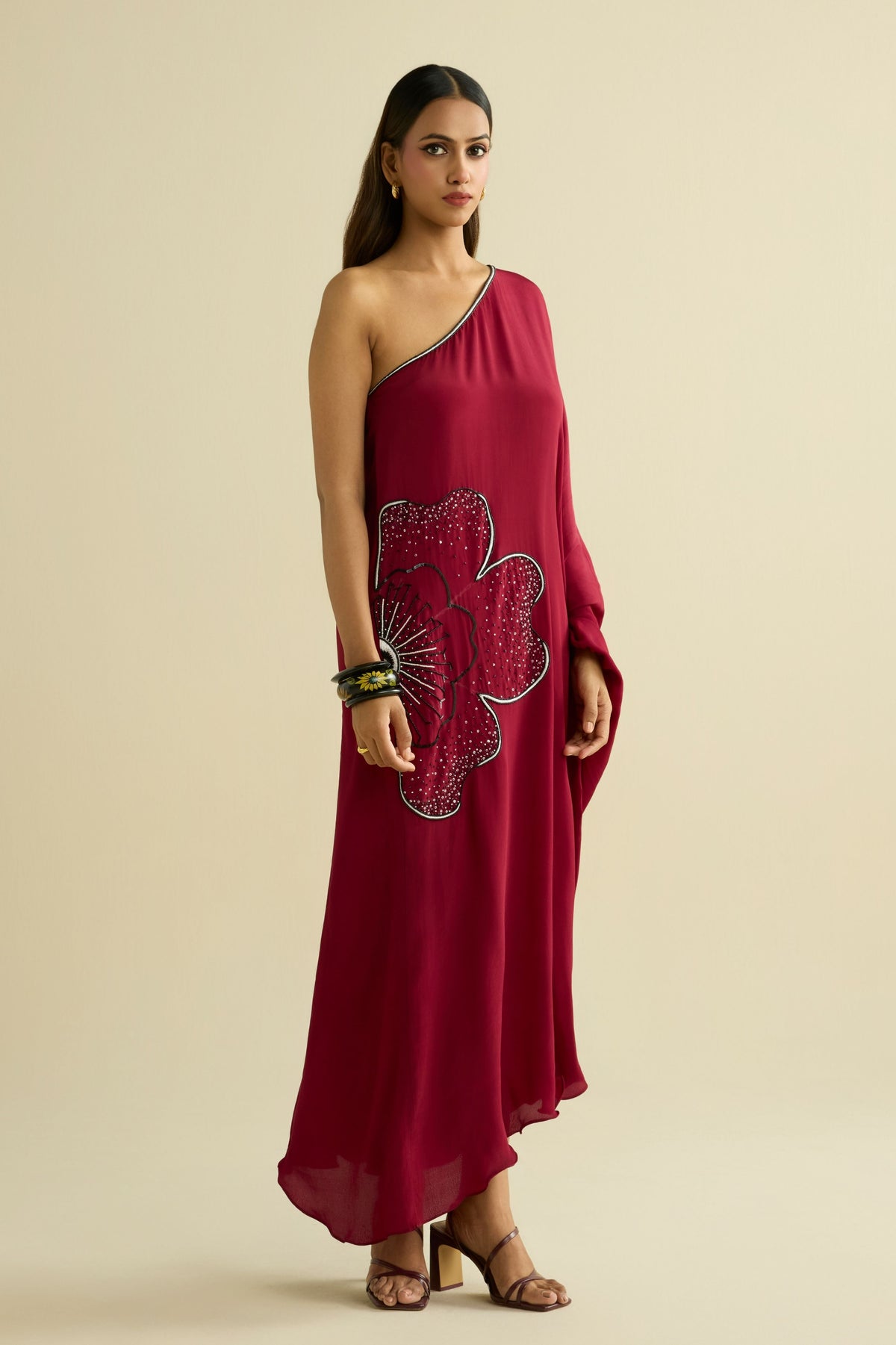 Off sholder Embroidered Dress