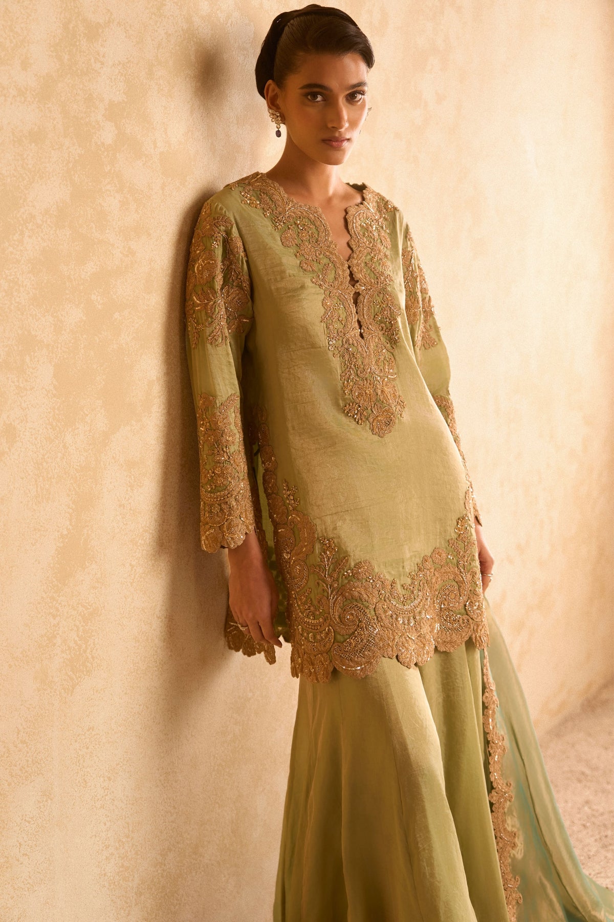 Charisma Jade Green Sharara Set