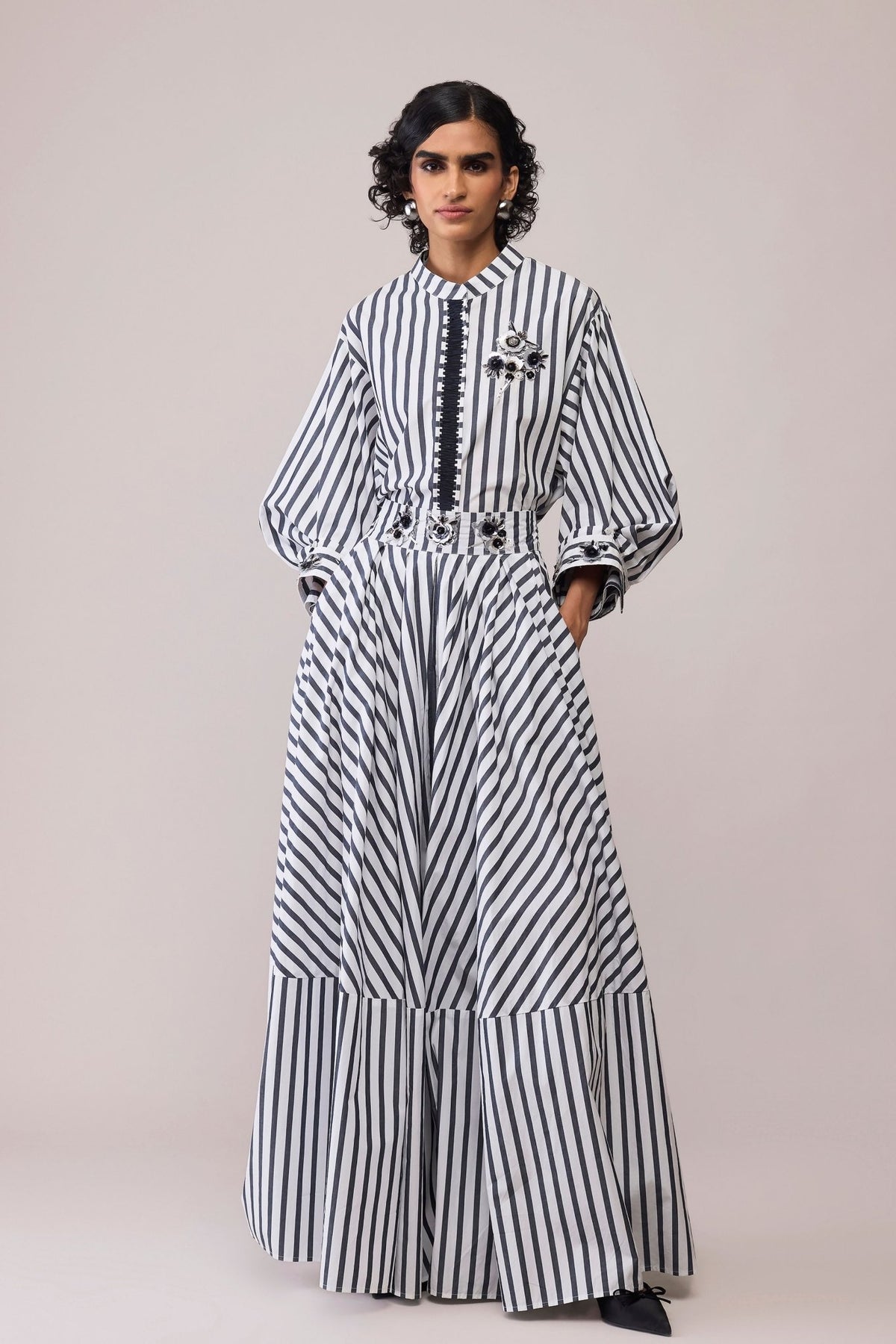 Fleur Black White Skirt - Bunka - Elahe