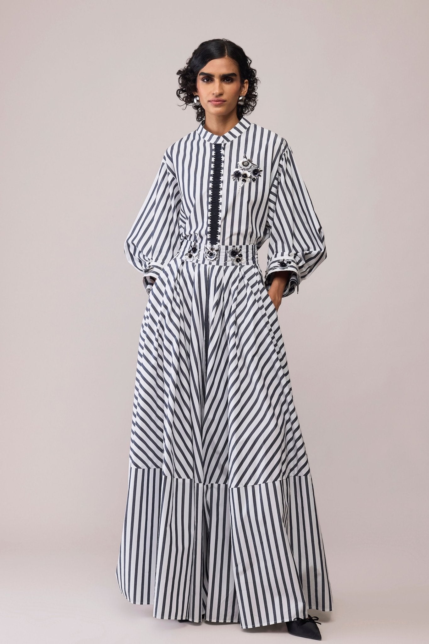 Fleur Black White Skirt - Bunka - Elahe