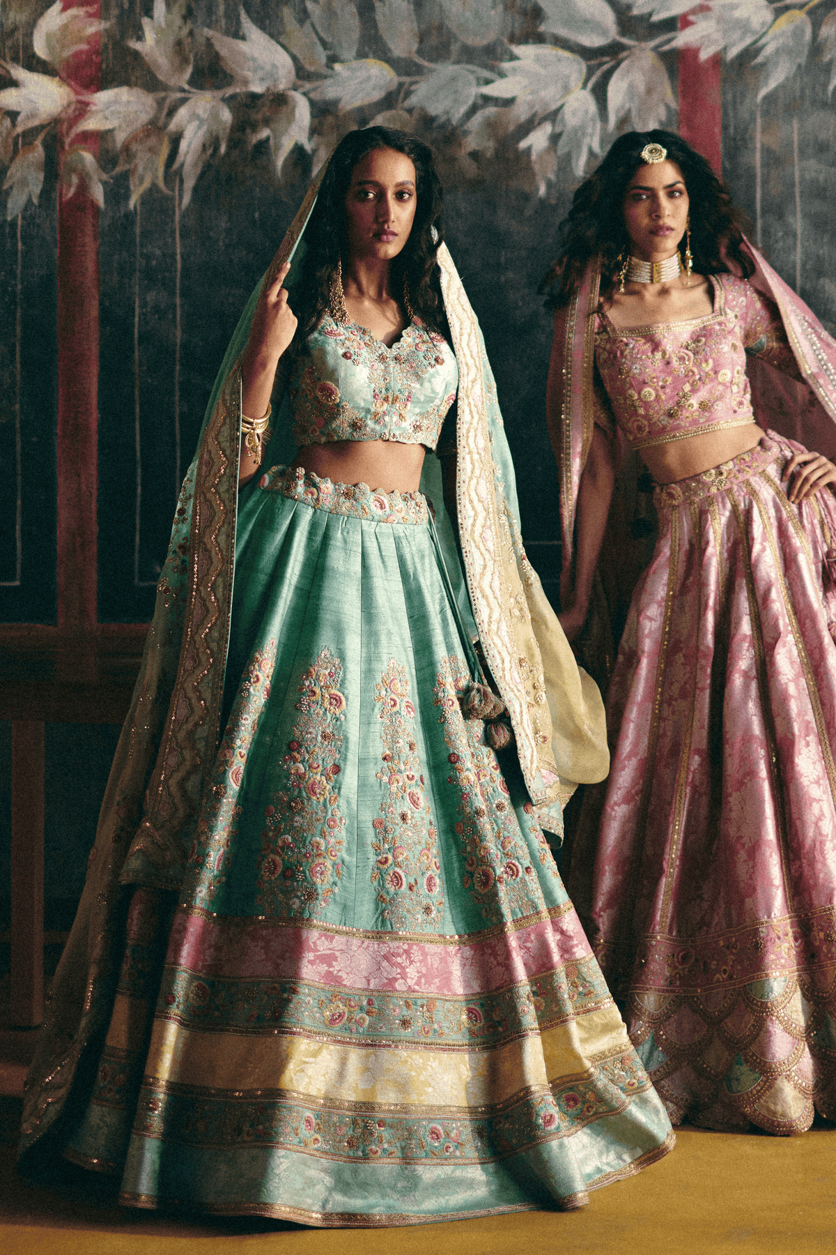 Cyan Lehenga Set