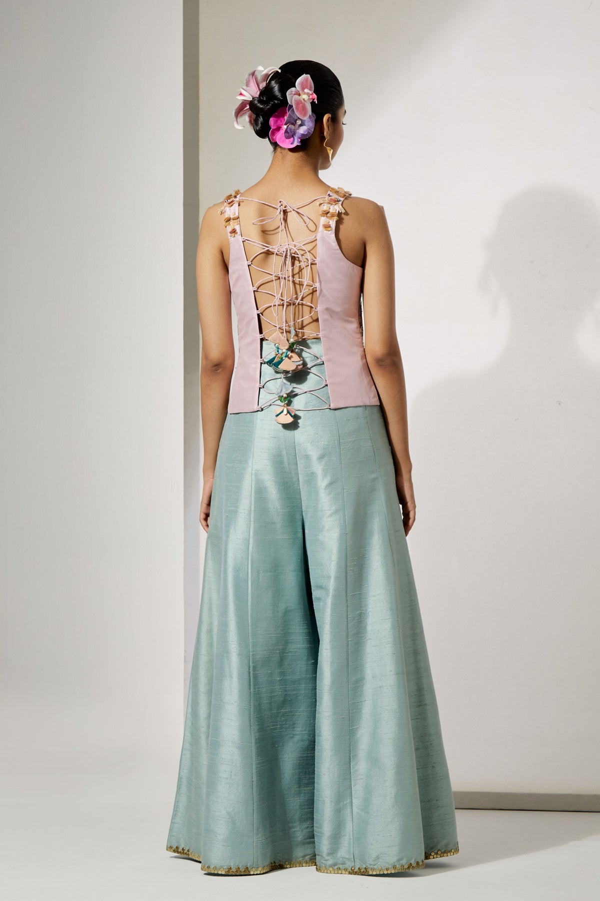 Powder Blue Sharara Set