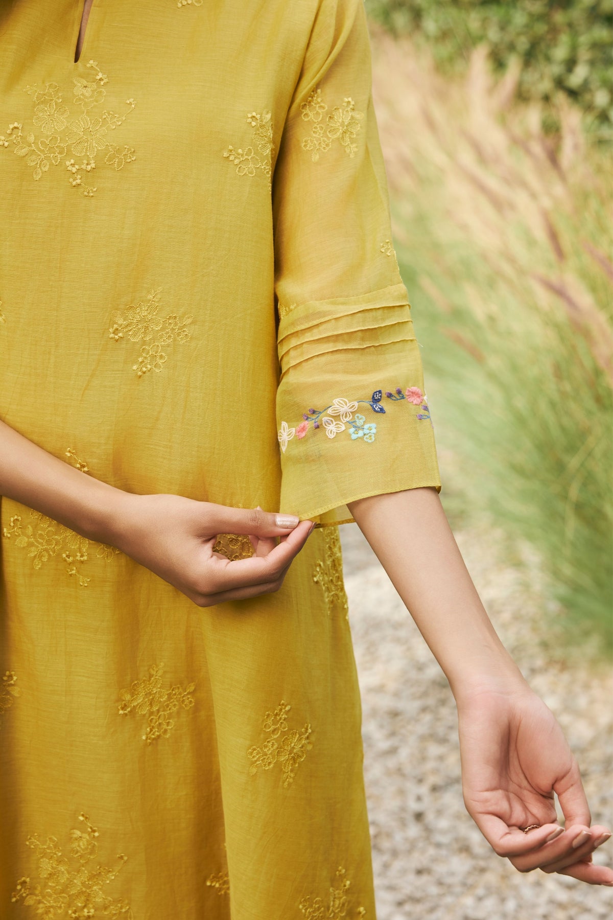 Daffodil Embroidered Kurta and Pants