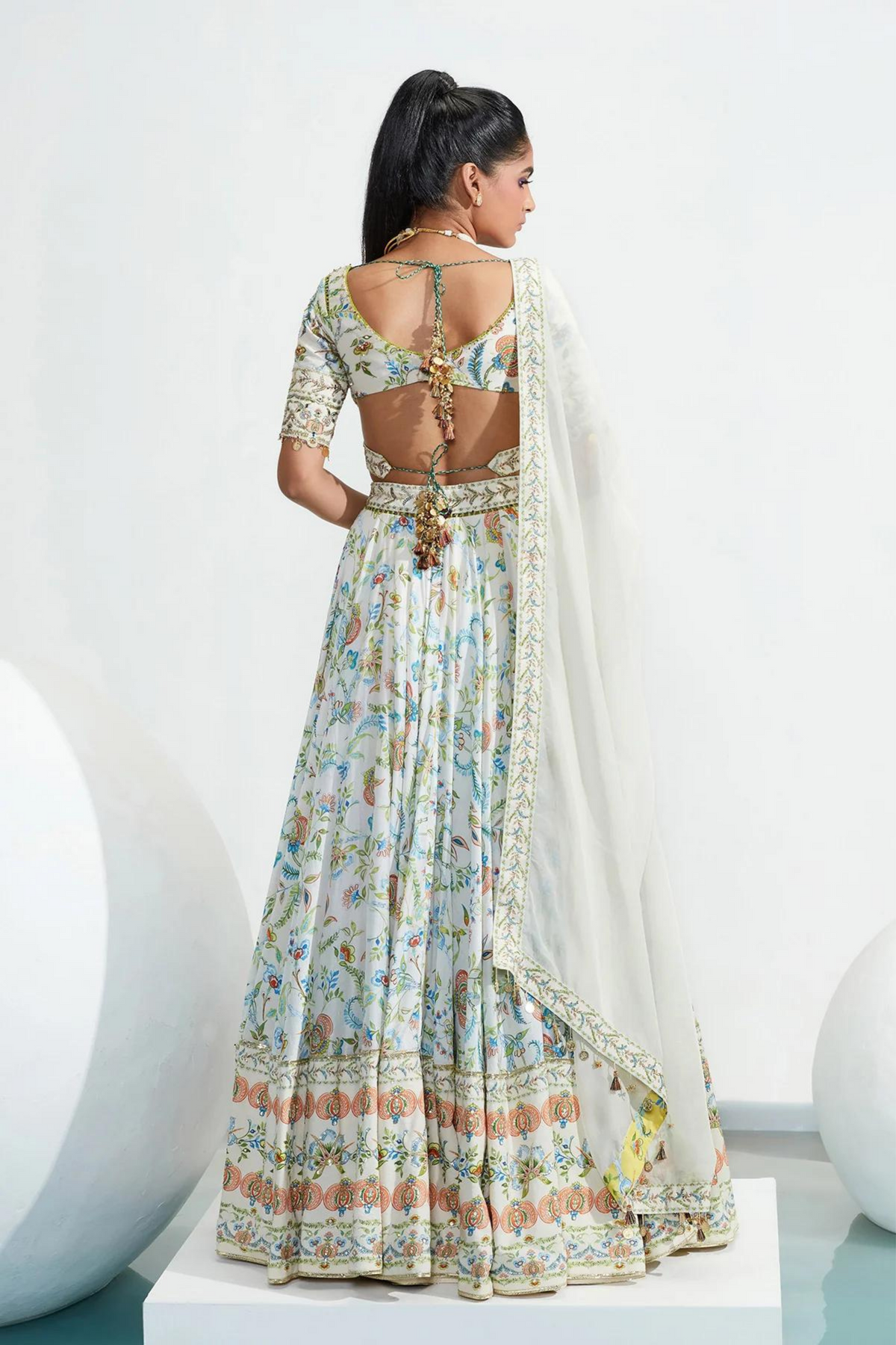 Laila Ivory Embroidered Lehenga Set