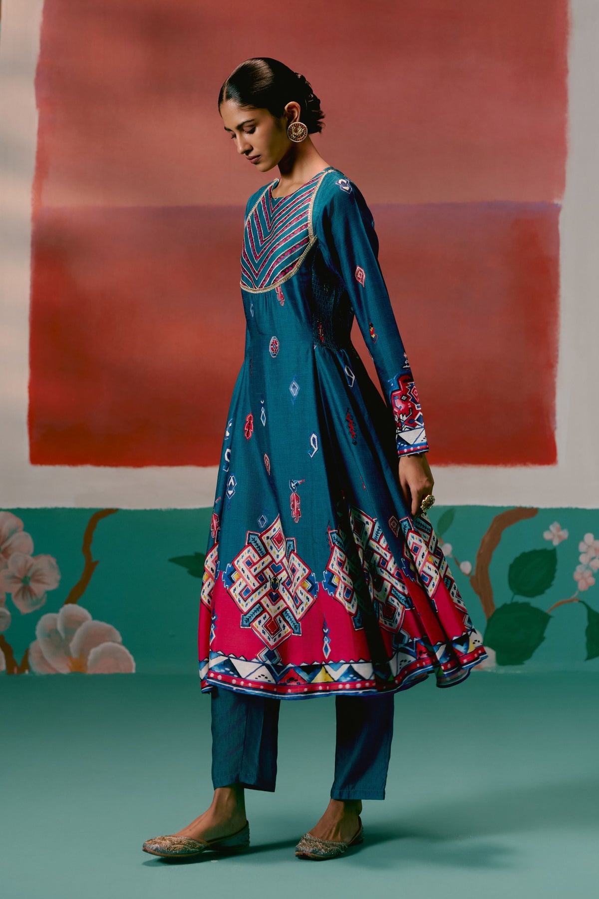 Aztec Anarkali Set