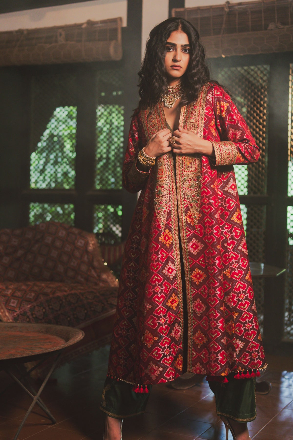 Neha Red-maroon Jacket