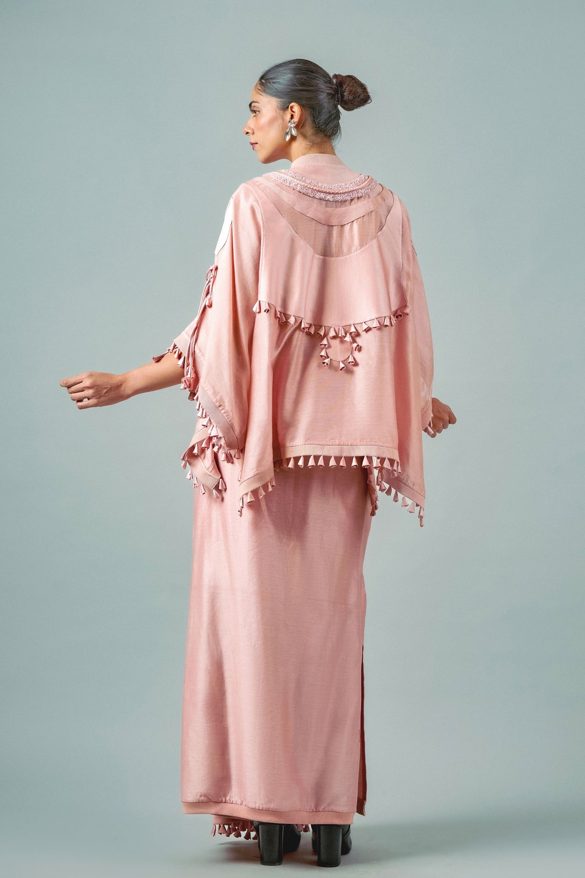 Tasseled Skirt Set