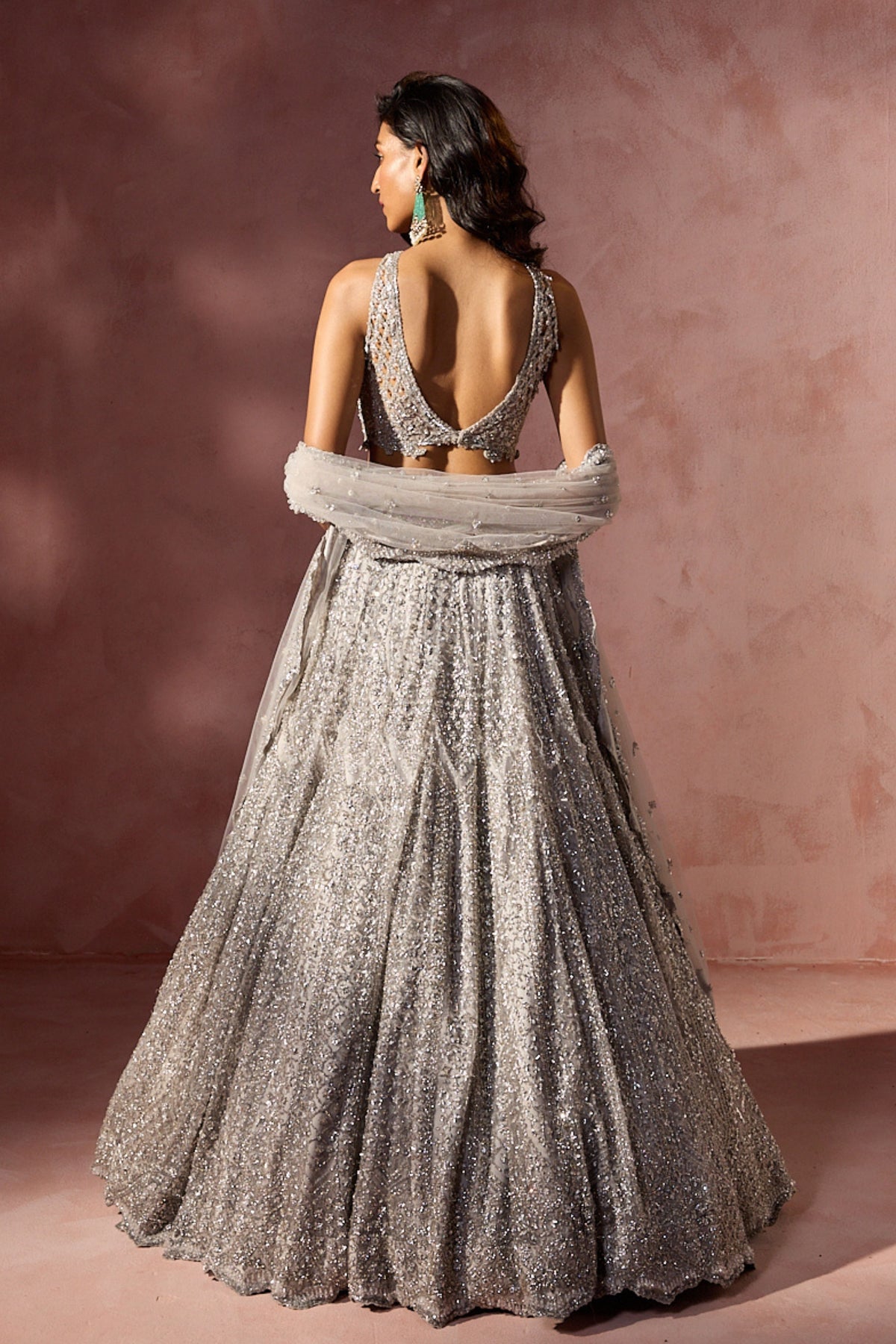 Silver Grey Lehenga Set