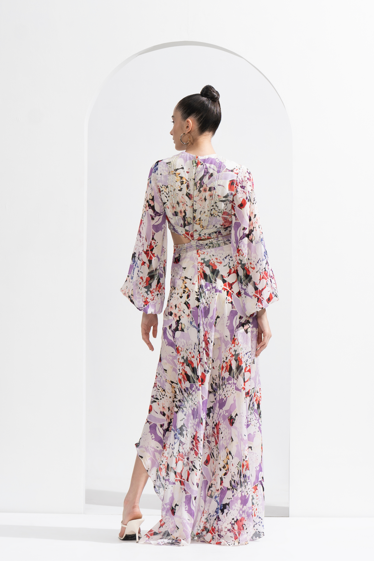 Purple Orchid Printed Dress