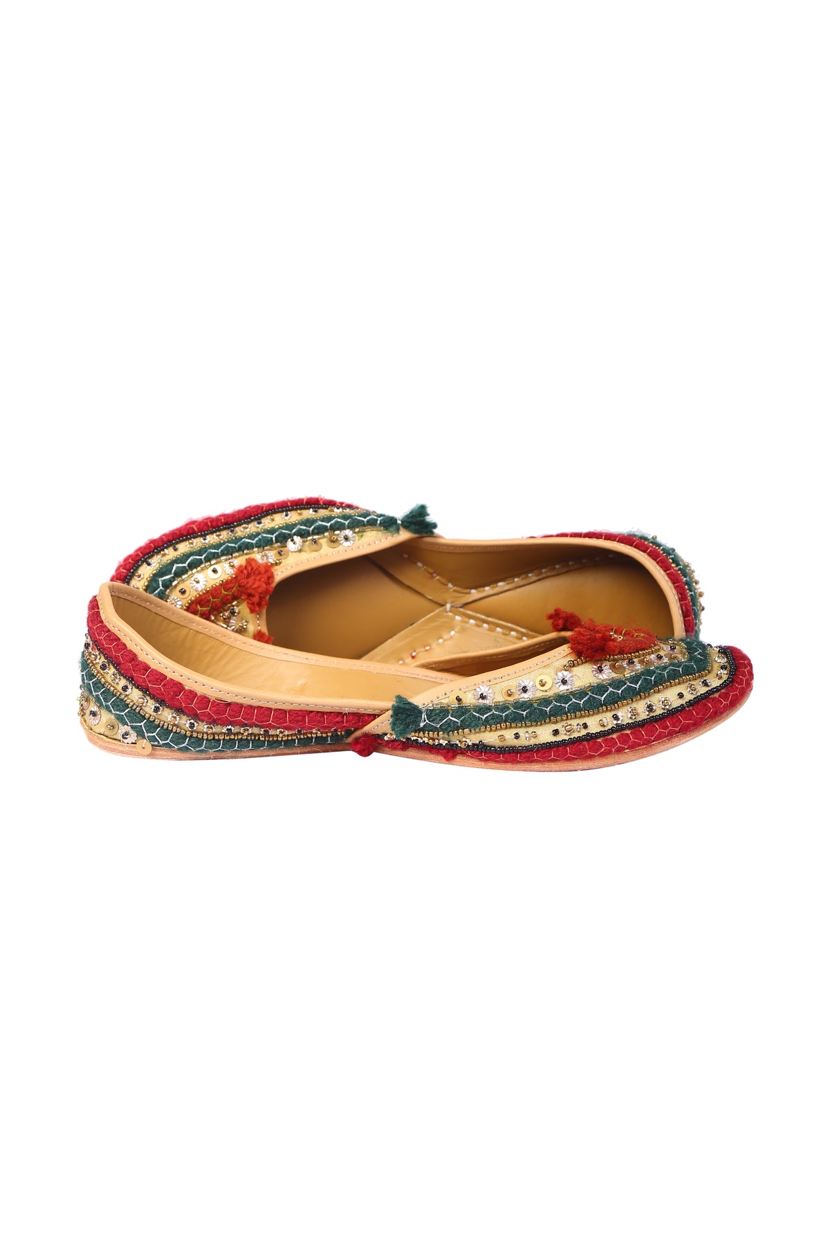 Multicolor  woolen thread jutti