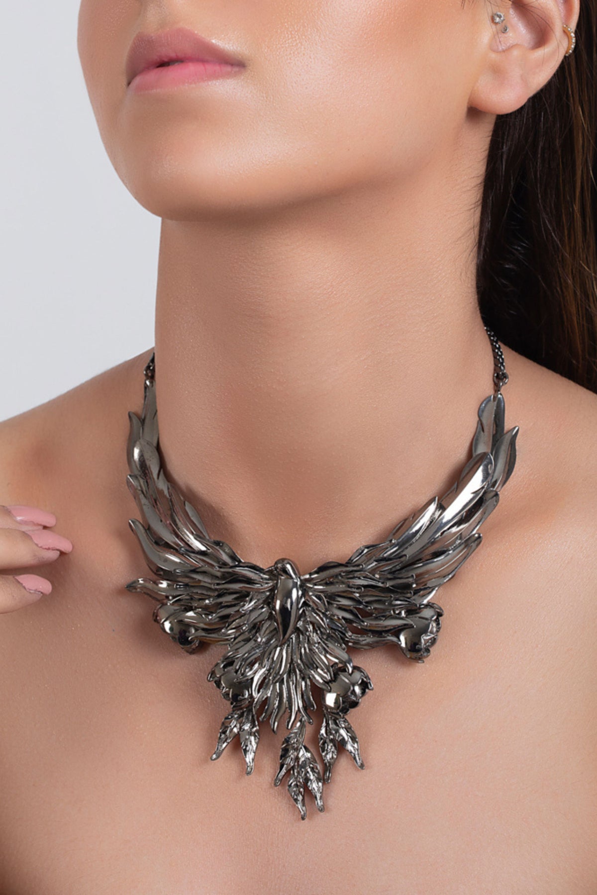 Gun metal paradisus necklace