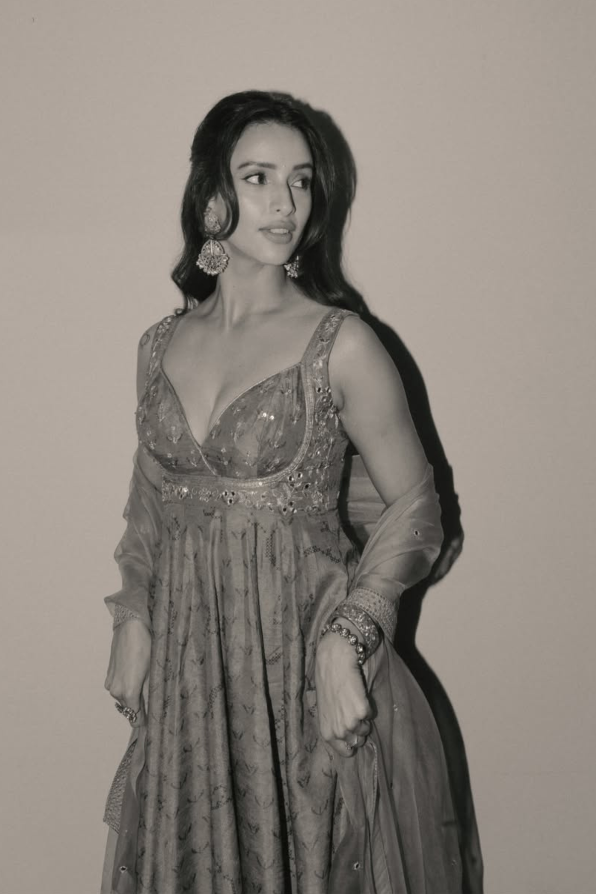 Burnt Orange Anarkali Set