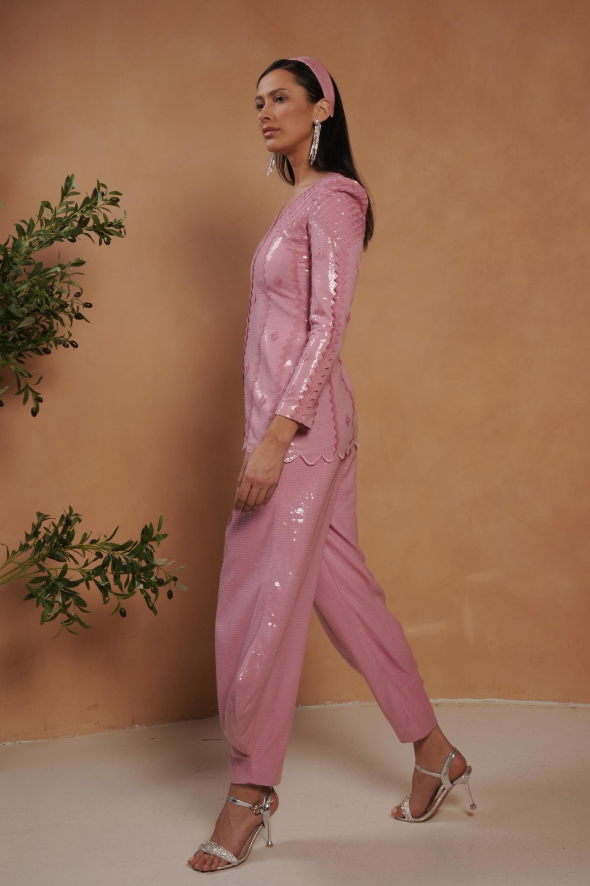 Top With Draped Pants