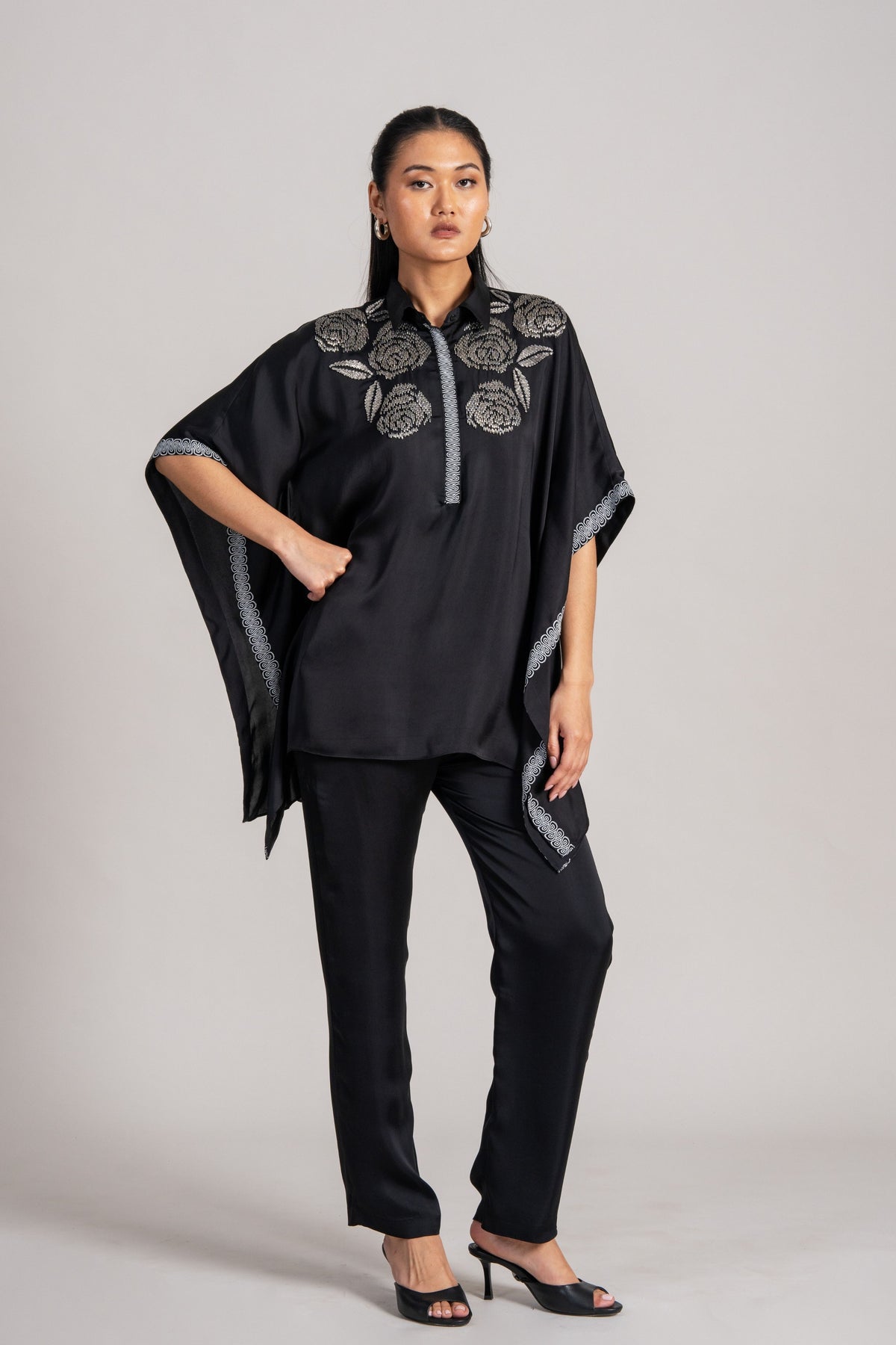 Rose Bunch Asymmetric Co-ord Set
