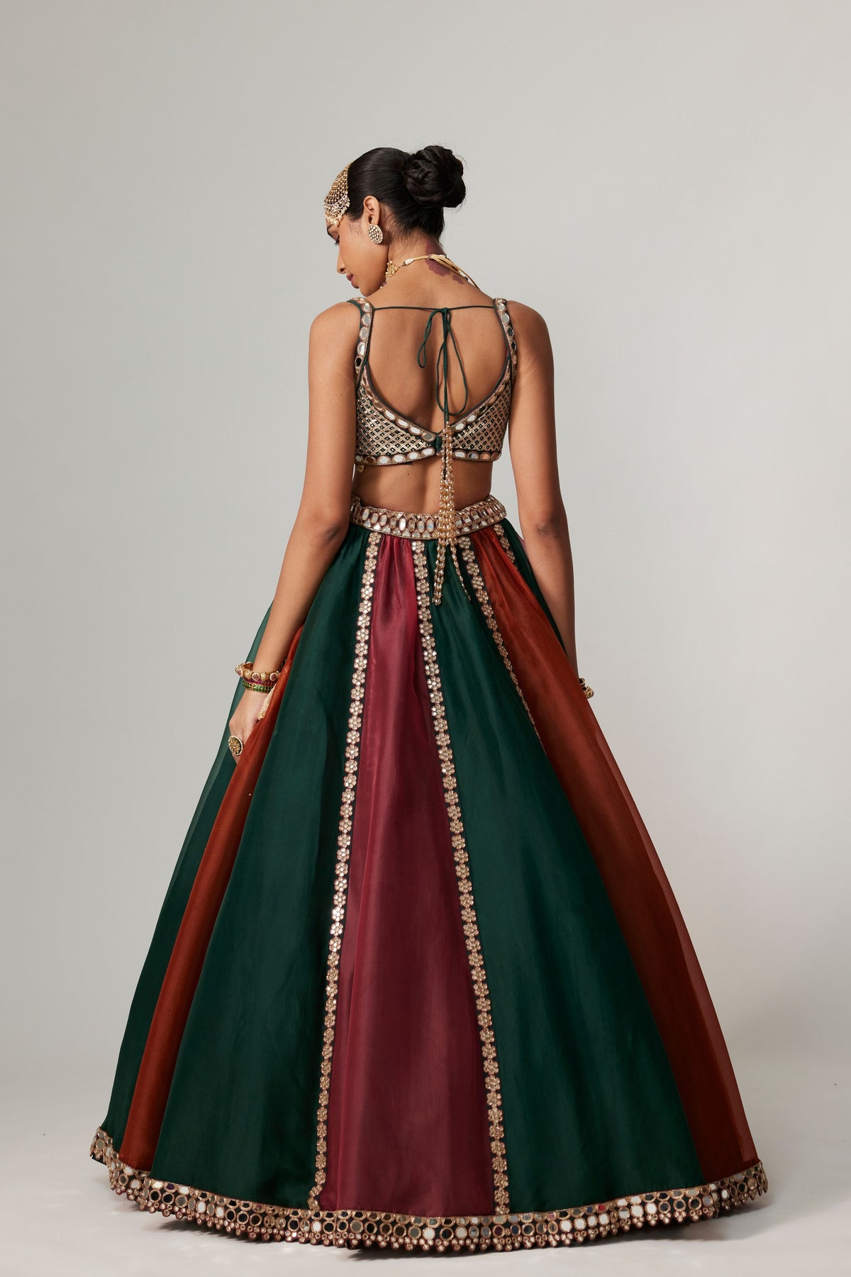 Cranberry Multicolor Lehenga Set