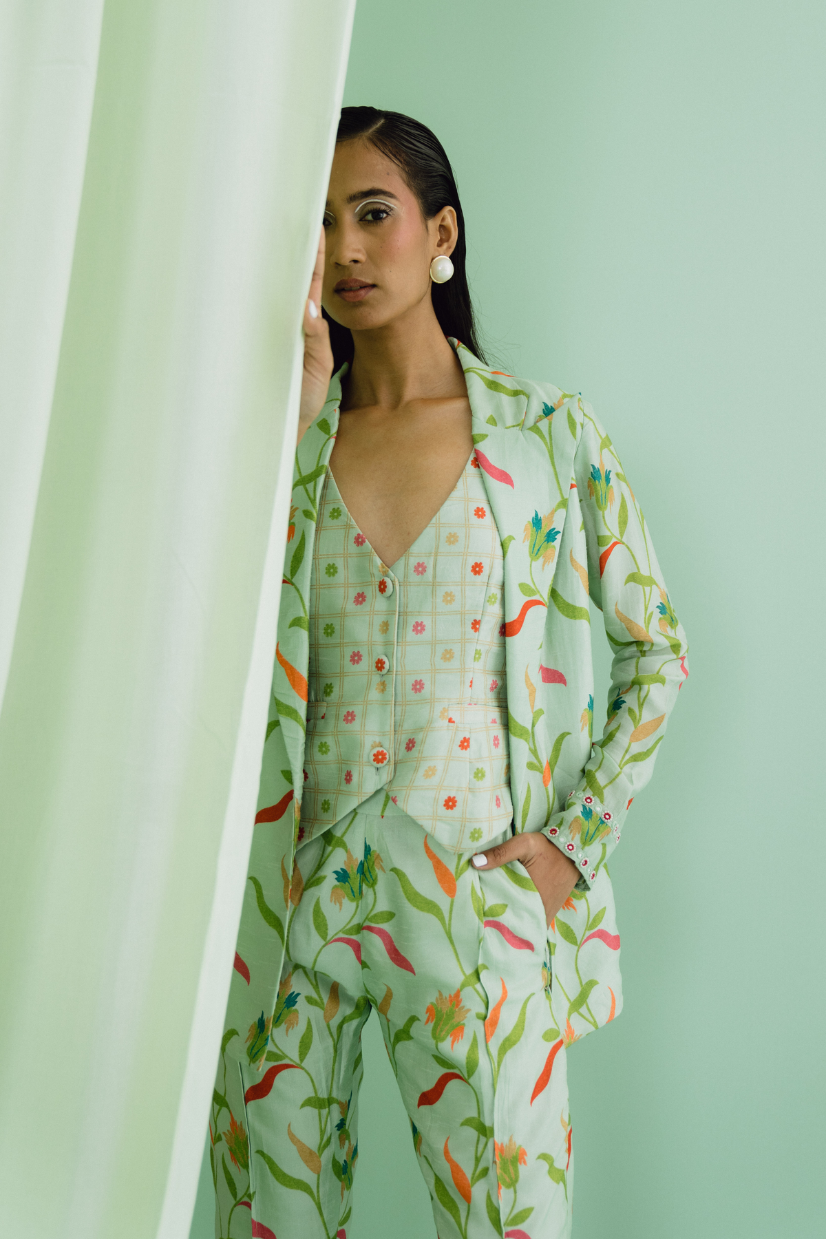 Green Pantsuit Set