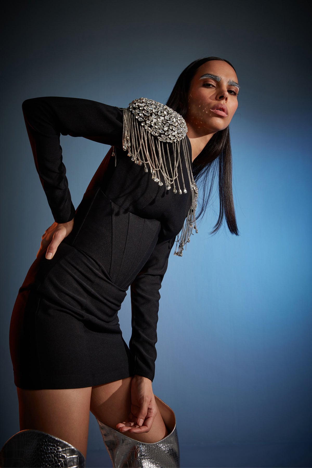 Embroidered Corset Dress
