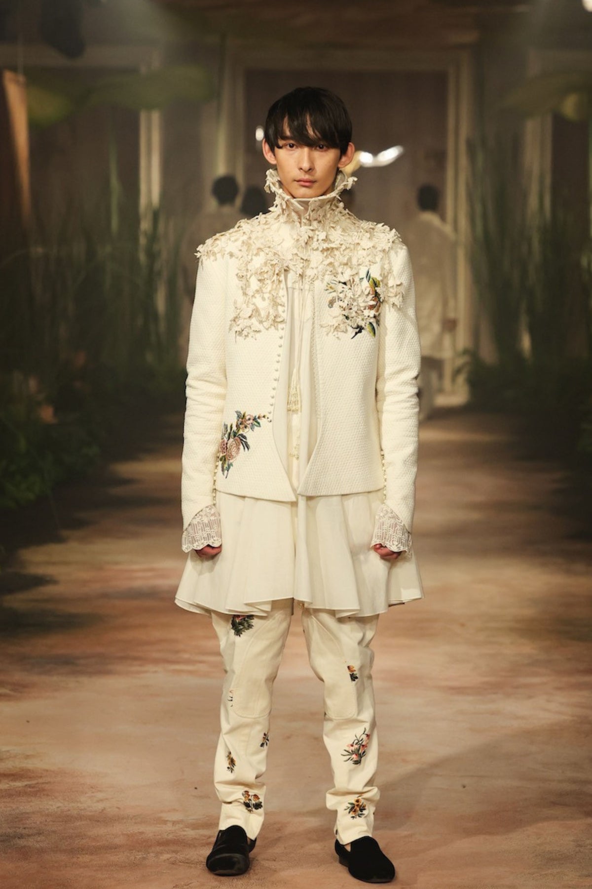 Ivory Heavy Voile Jacket Set