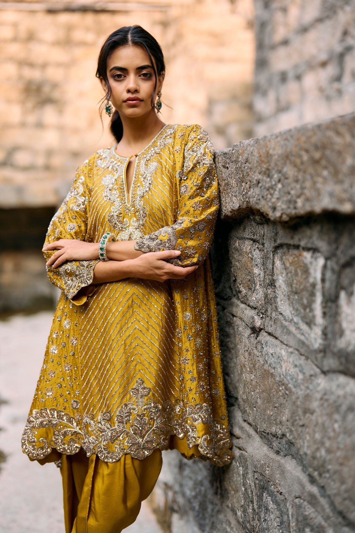 Nebula Mustard Tunic Set
