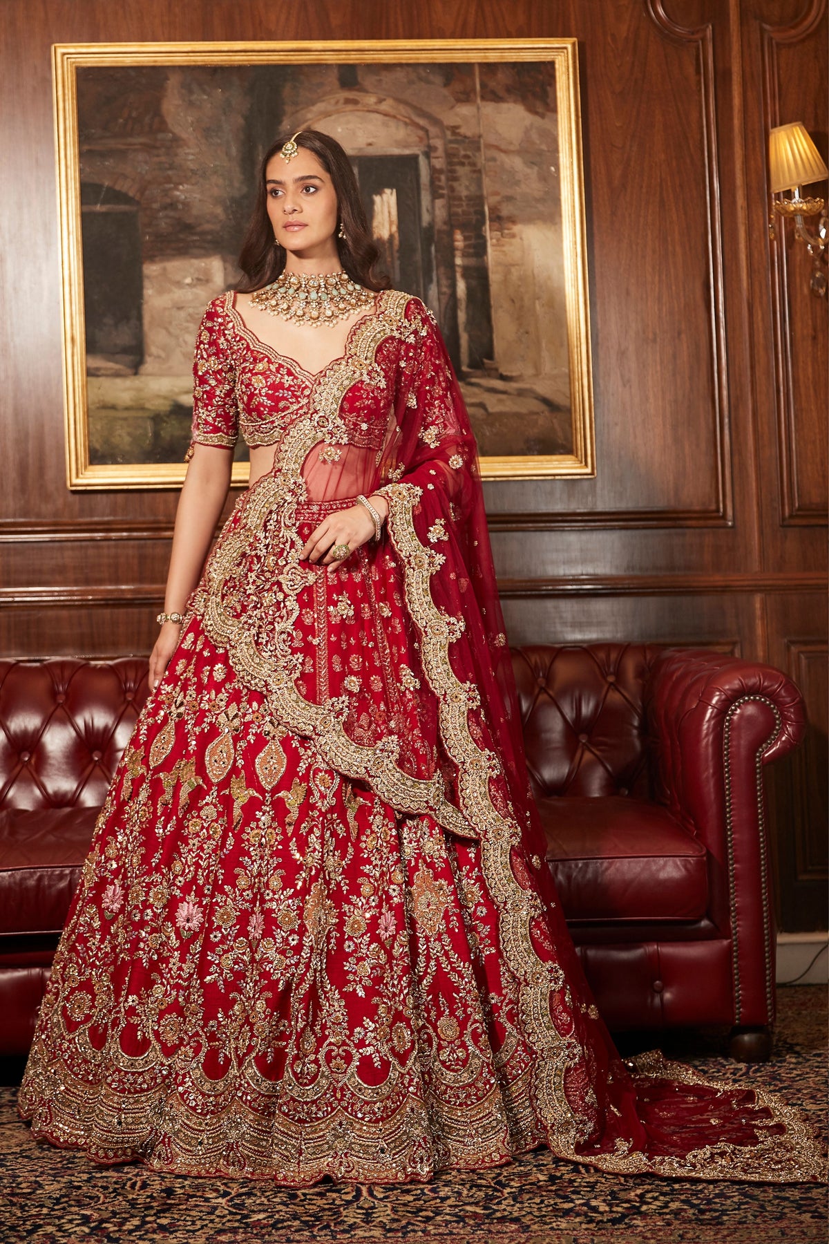 Zinah Red Lehenga Set