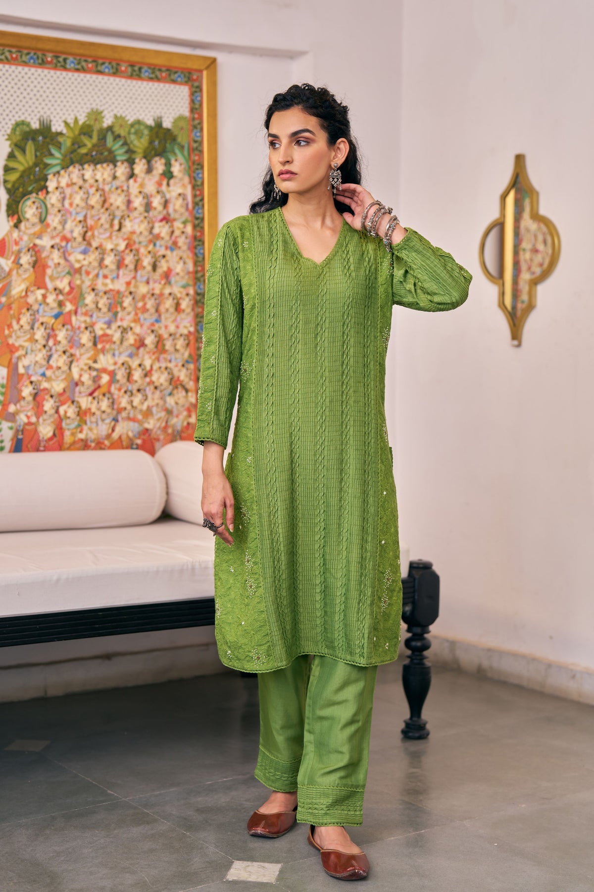 Pea Pintuck Kurta Set