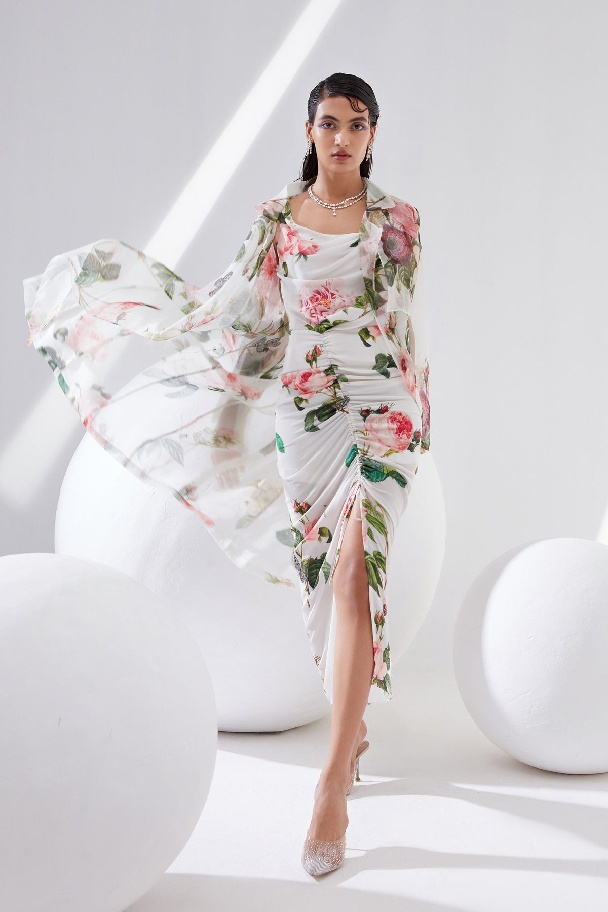 Lily Floral Dress with Trench