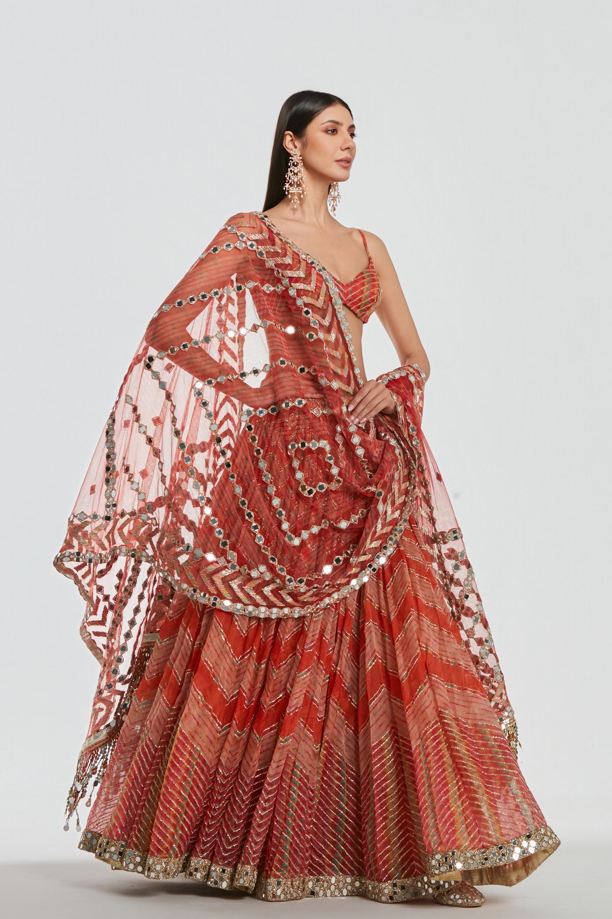 Heritage Leheriya Lehenga Set