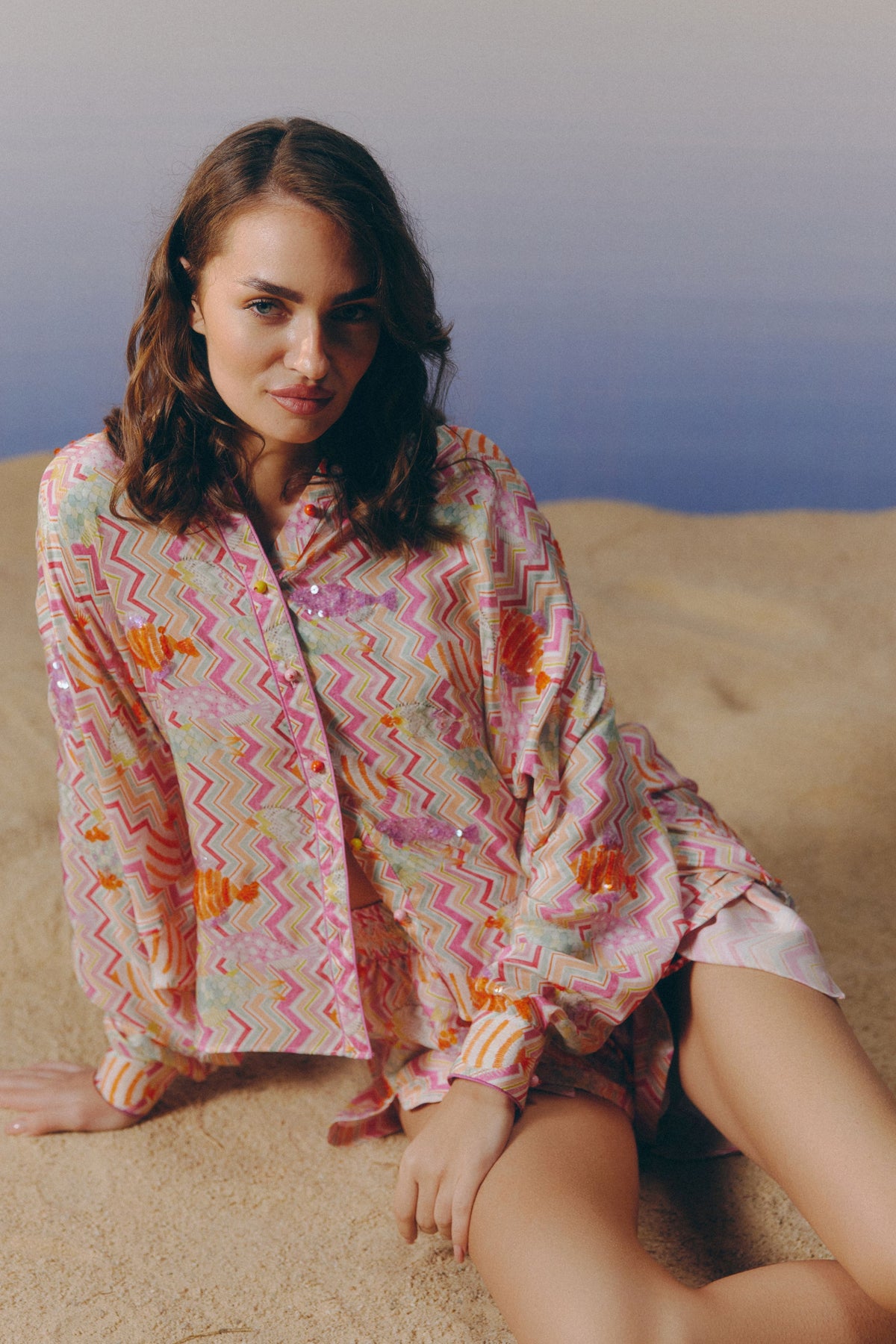 Sea Shell Embellished Shirt