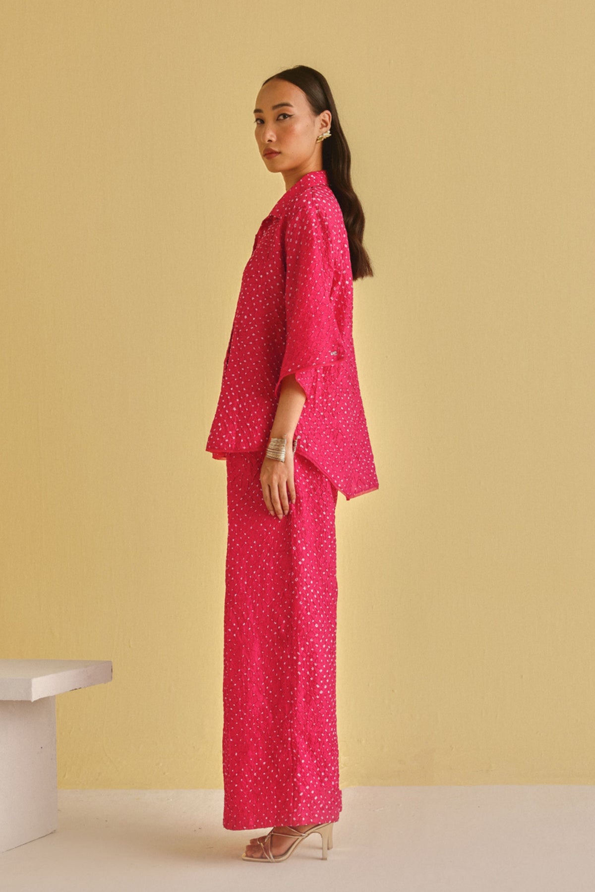Bandhani Box Pleat Pants