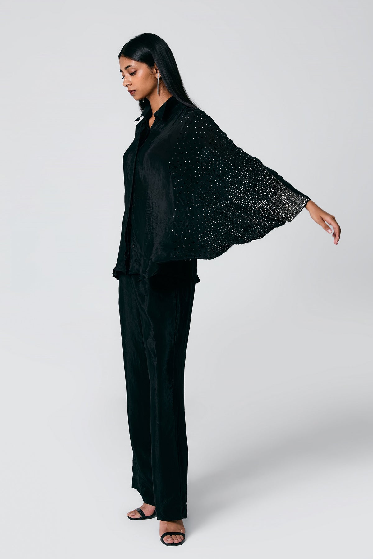 Embroidered Batwing Shirt