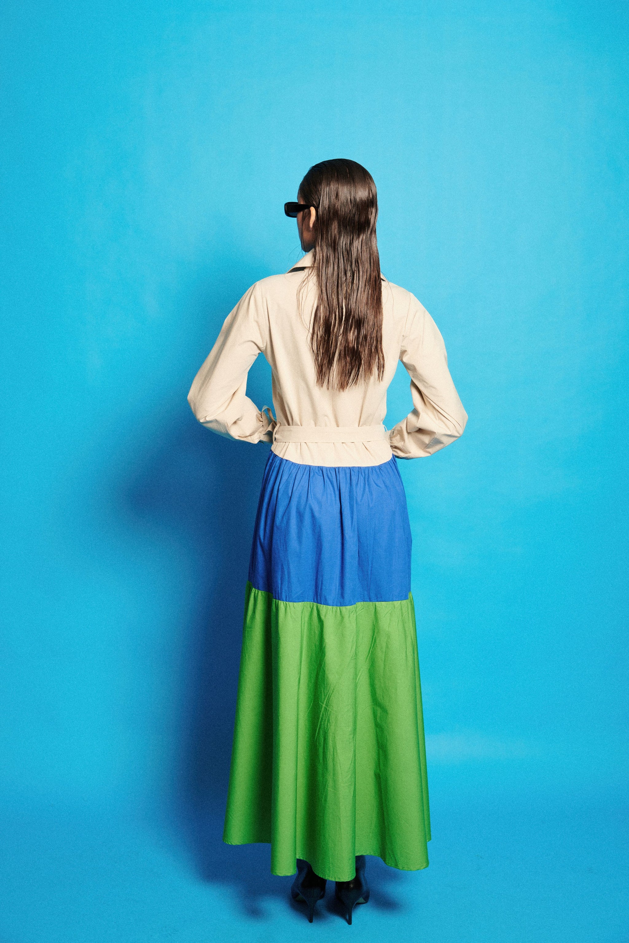 Buy Multi-tiered Long Dress by Alan by Vani | The Sverve M Buy Multi-tiered Long Dress by Alan by Vani | The Sverve M