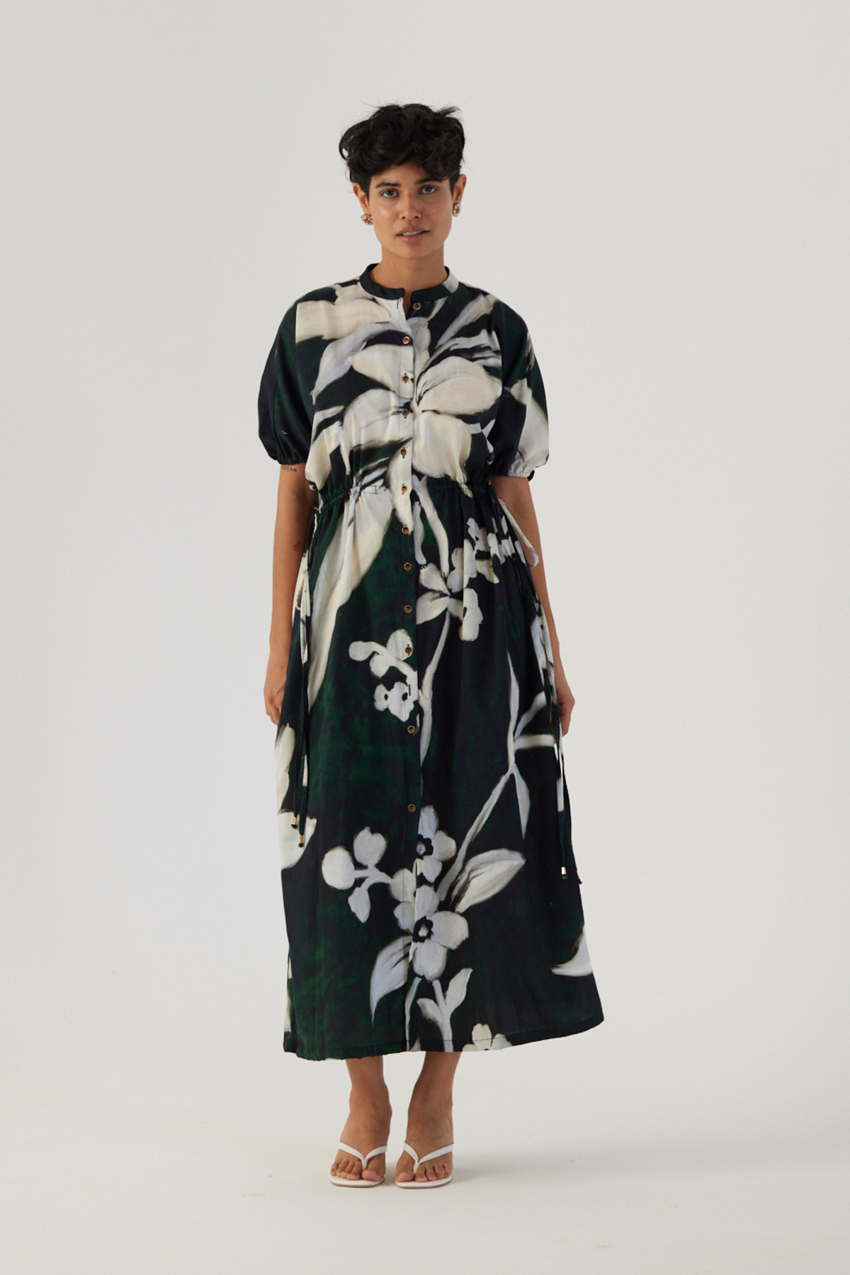 Chicory Black Side Tie-up Dress