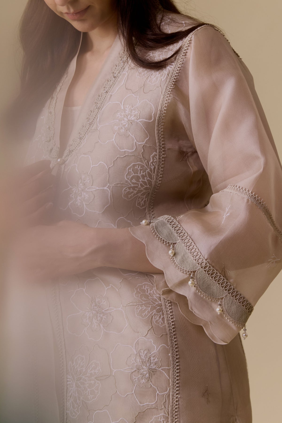 Ambreen Beige Kurta Set