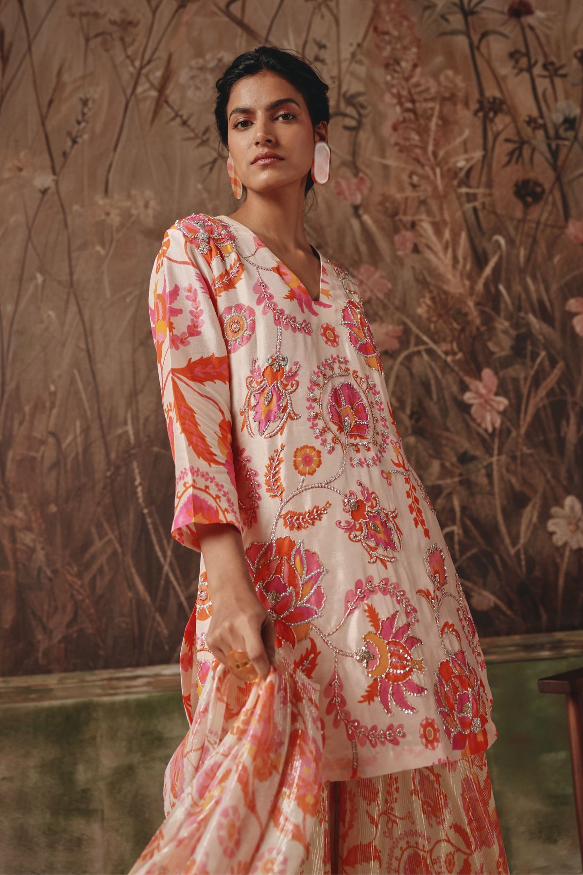 Wandering Petal Sharara Set