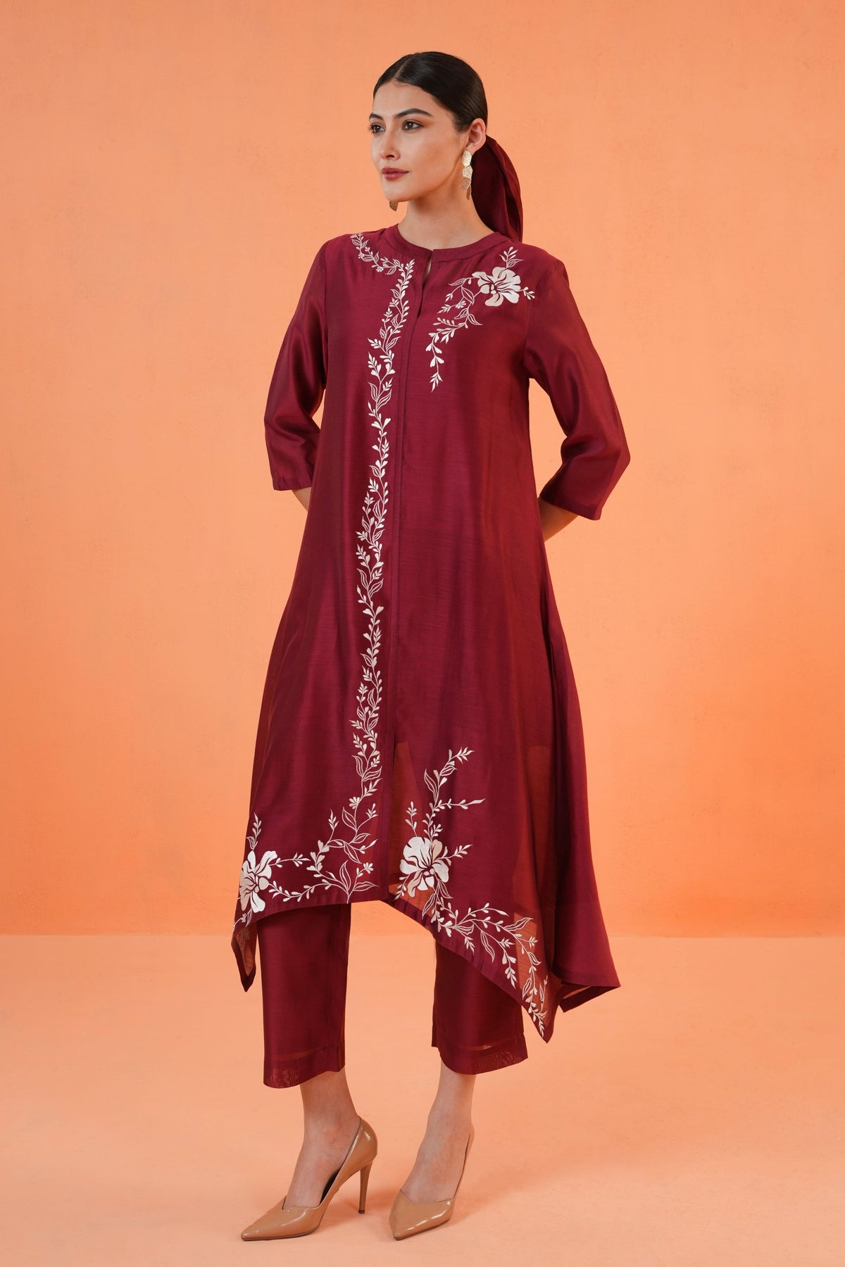 Maroon Mirage Suit Set