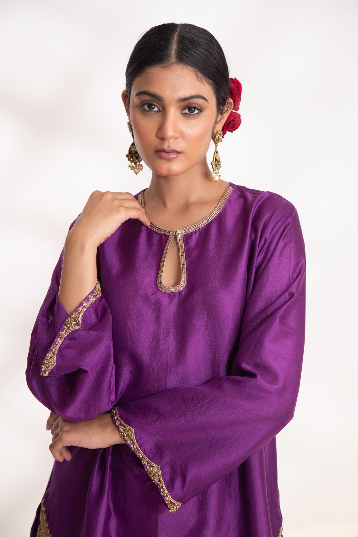 Purple Aavya Tunic Set