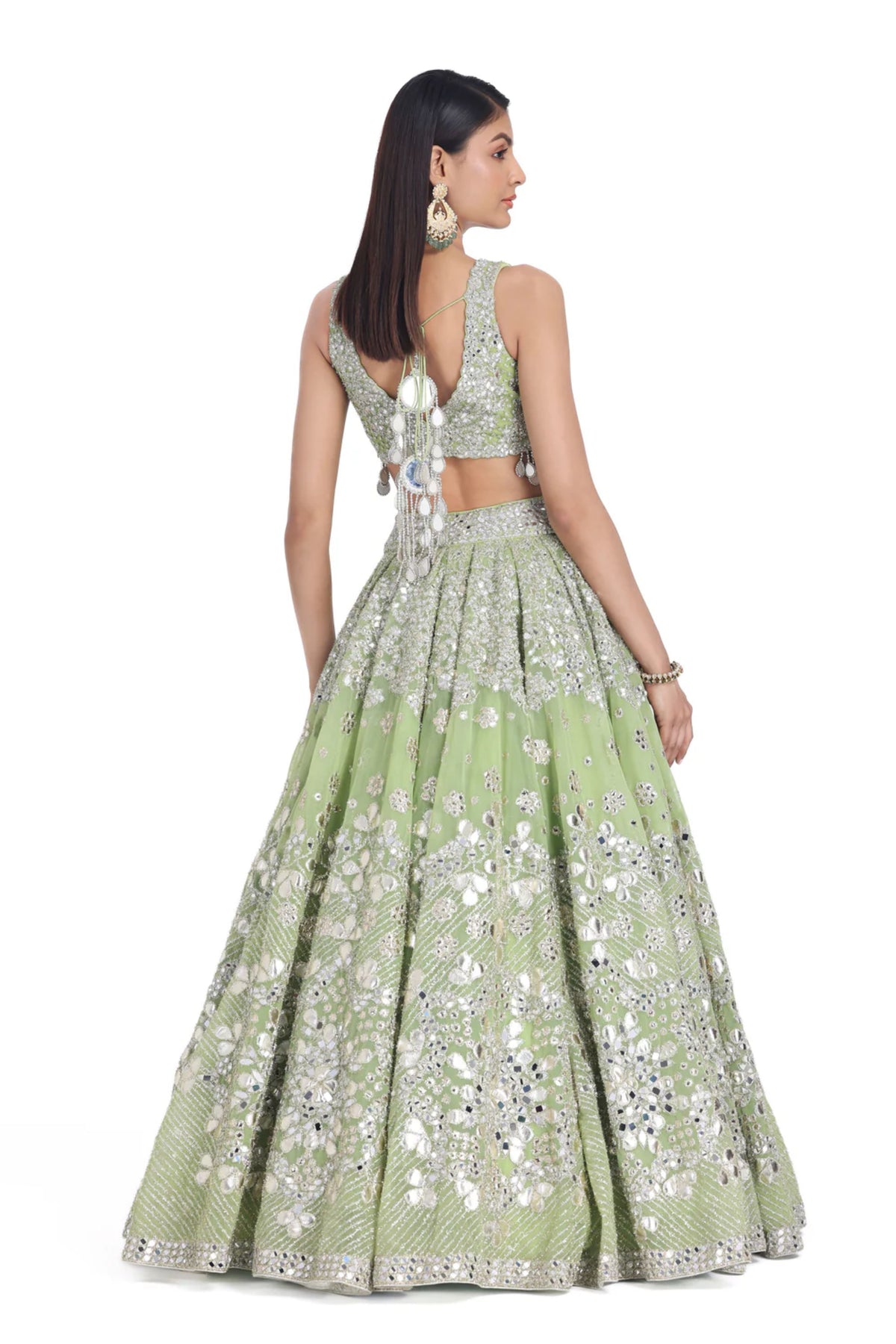 Neon Green Lehenga Set