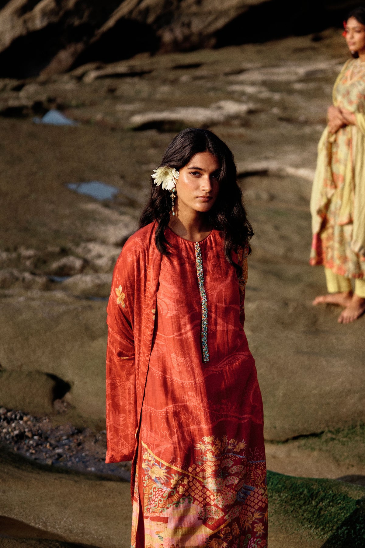 Red Akira Kurta Set