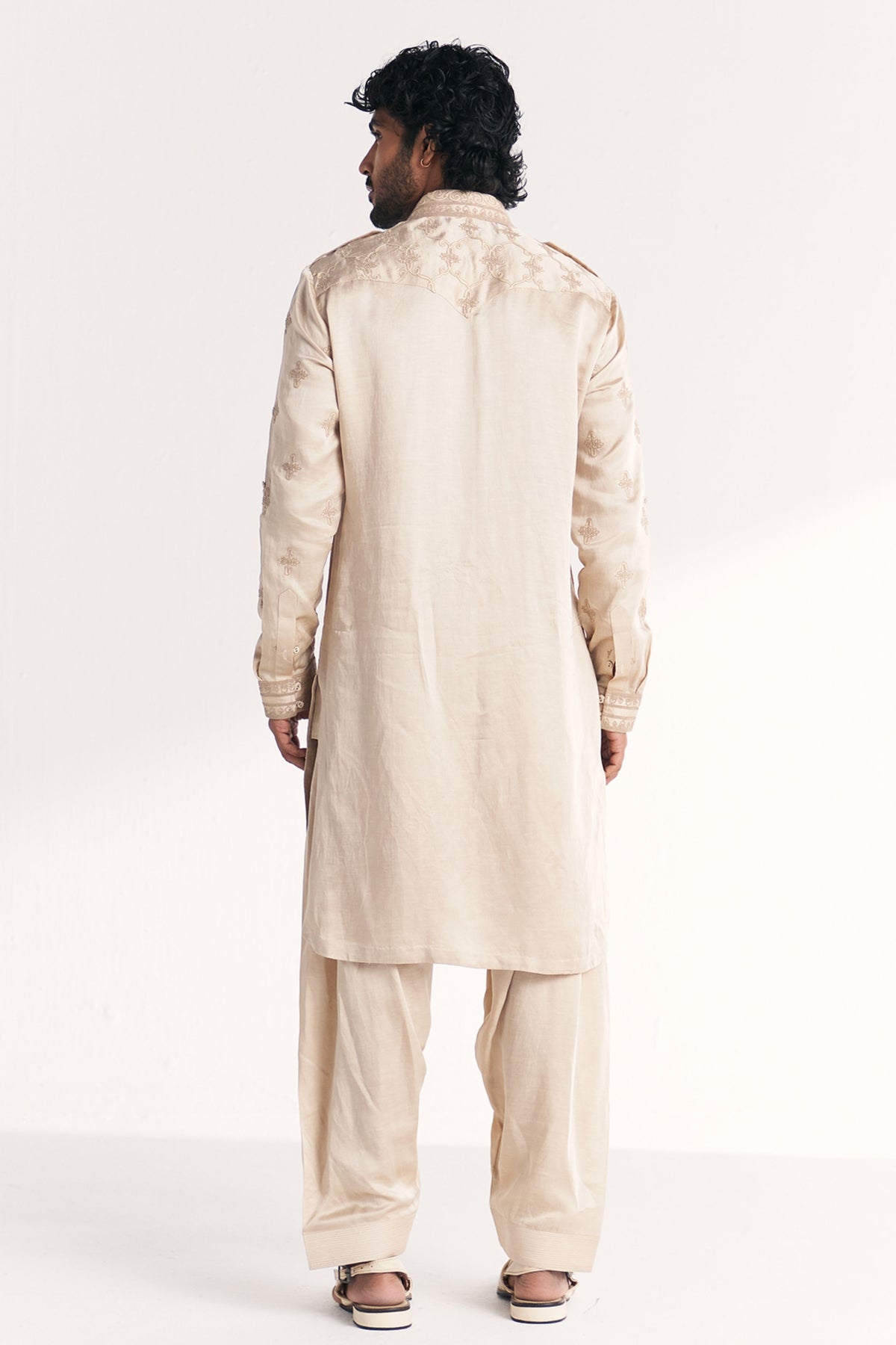 Athar Ivory Pathani Kurta Set