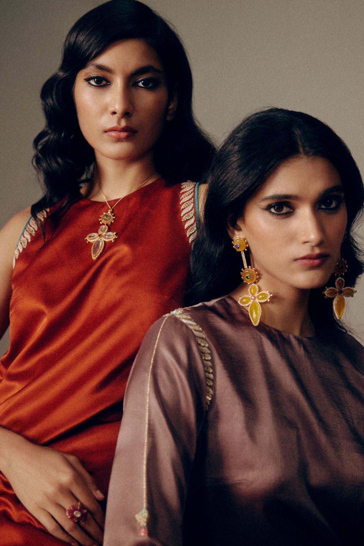 Carnegie Alloy Tunic Set
