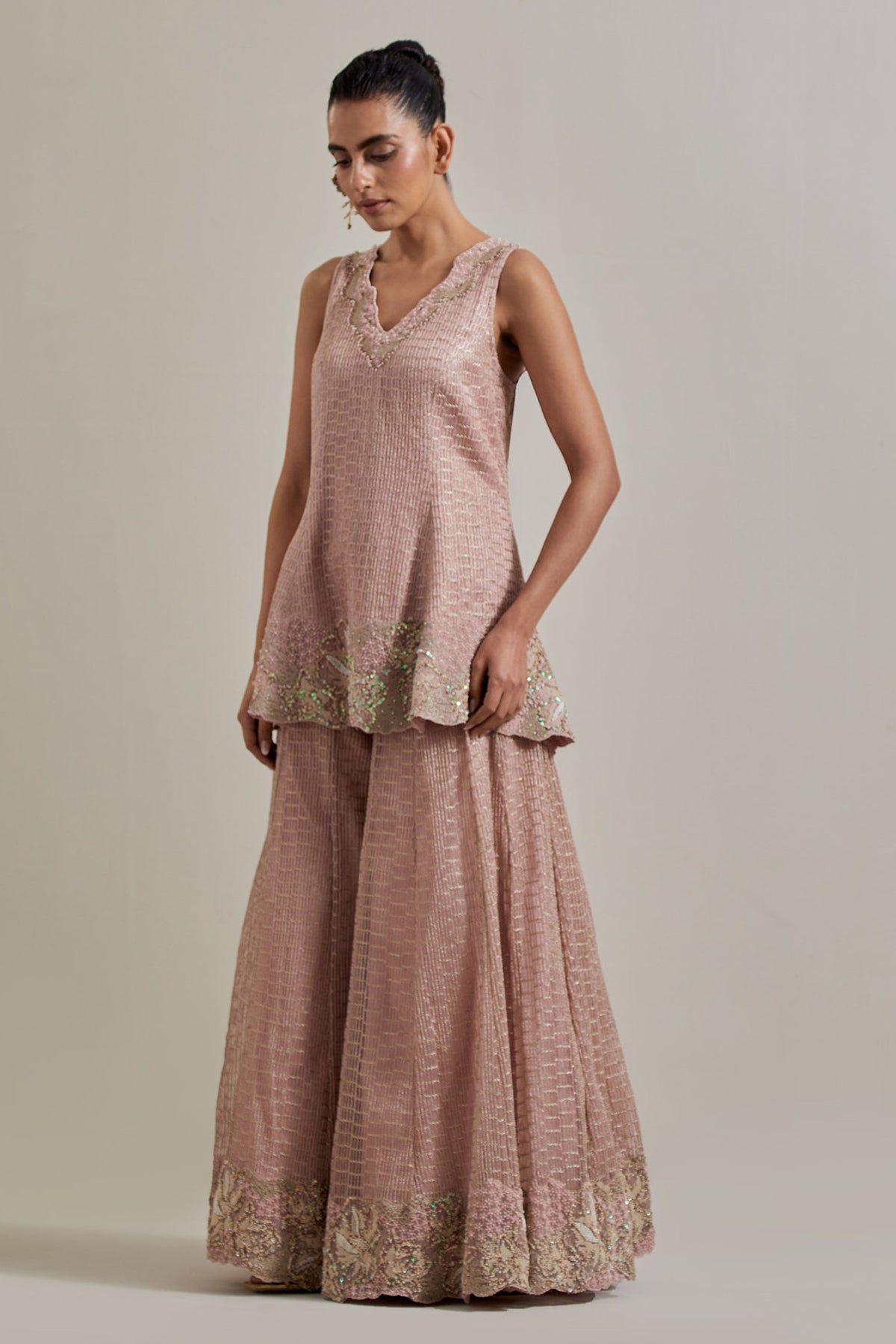 Pink Sharara Set