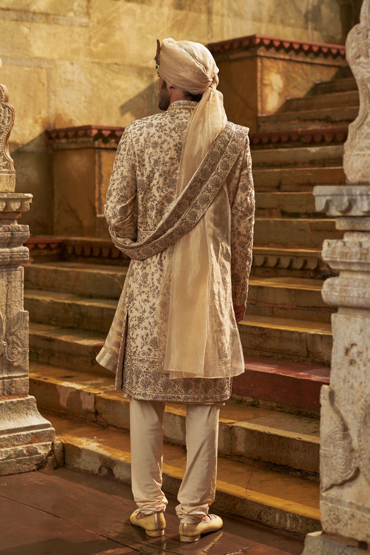 Applique Sherwani Set