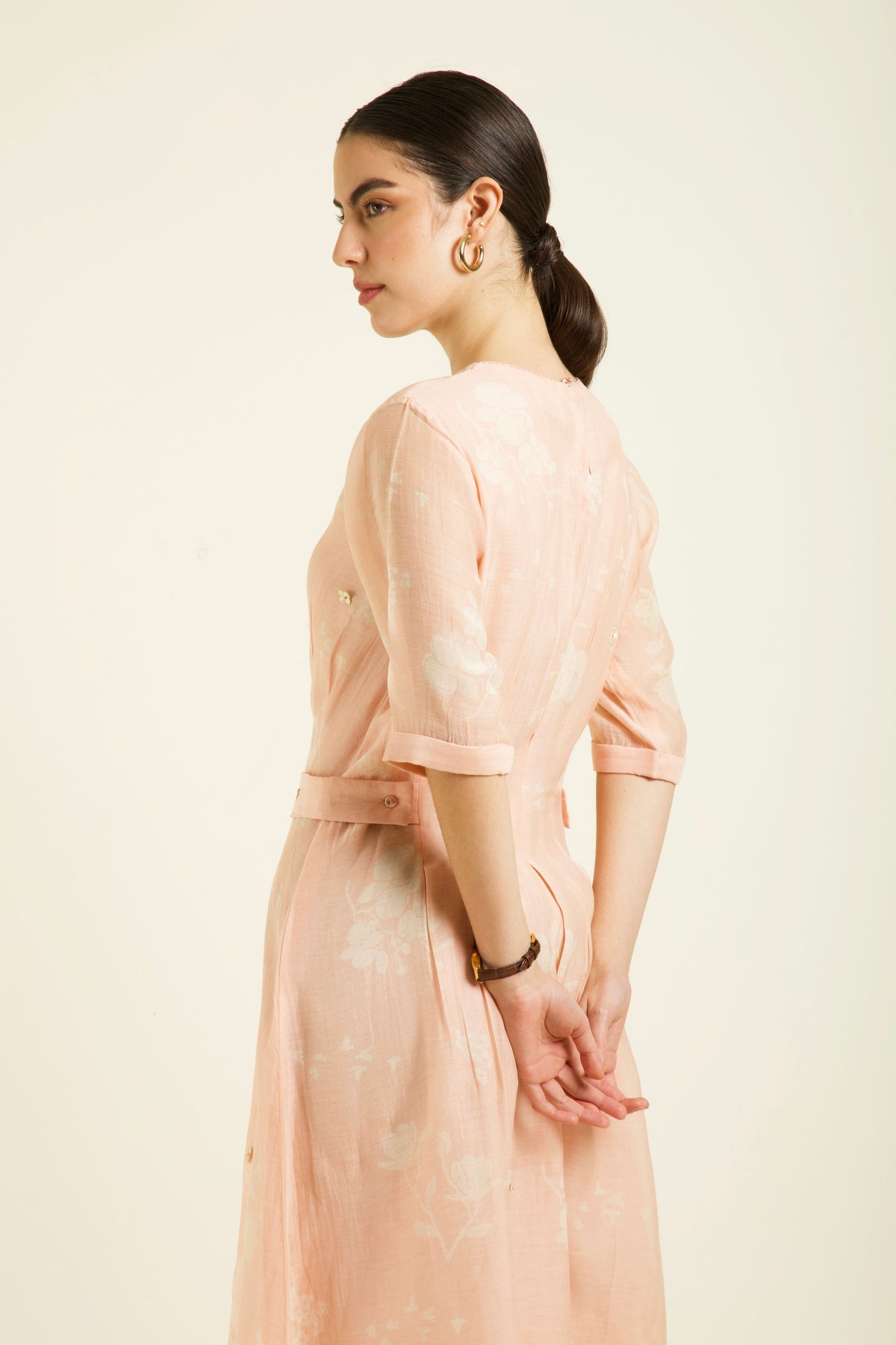 Old Rose Pleated Dress
