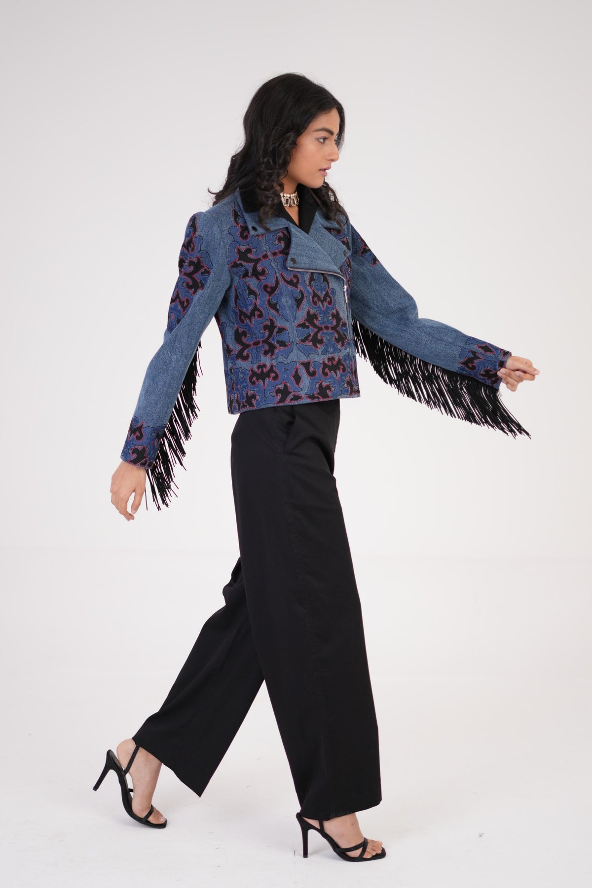 Artful Denim Statement Jacket